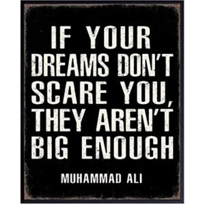 Muhammad Ali Poster Wall Art – 8×10 Motivational Posters – Sports Wall Decor – Gym, Man Cave, Bar, Bedroom, Home Office Decor – Inspirational Positive Quotes Sayings – Men, Boys, Entrepreneur Gifts