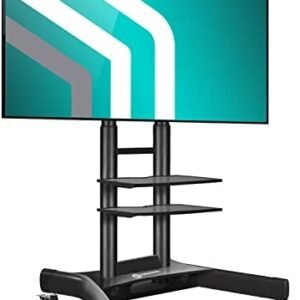 ONKRON Mobile TV Stand Rolling TV Cart with Wheels & 2 AV Shelves for 40” to 70 inch LCD LED OLED Flat Panel Plasma Screens up to 100 lbs TS1552 Black ONKRON Mobile TV Stand Rolling TV Cart with Wheels & 2 AV Shelves for 40” to 70 inch LCD LED OLED Flat Panel Plasma Screens up to 100 lbs TS1552 Black