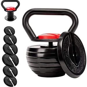 Time wave 10-40LBS Adjustable Kettlebell Weights Sets for Men Women Home Fitness Gym Equipment, Cast Iron Kettle Bell Set for Exercises, Weightlifting, Conditioning, Strength and Core Training