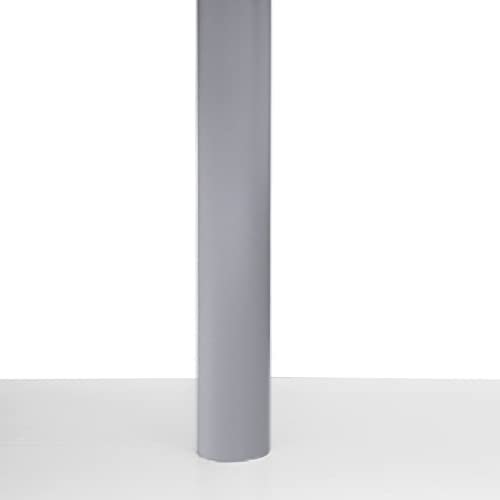 HOMCOM 55" 360° Rotating Corner Computer Desk Modern L-Shaped Home Office Workstation with 3-Tier Storage Shelves, Bookshelf, White - Image 8