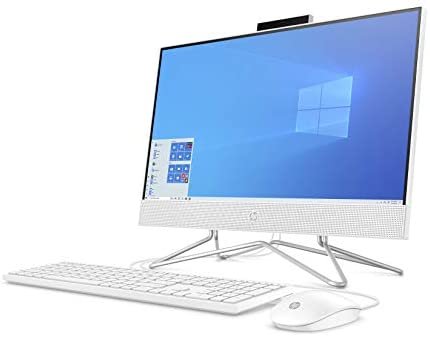 2022 Newest HP 22-inch FHD All-in-One Desktop Computer Dual-Core AMD Athlon Silver 3050U 8GB DDR4 RAM NVMe M.2 256GB SSD DVD WiFi AC BT RJ45 Webcam Windows 11 Home White w/RE USB3.0 Flash Drive