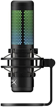 HyperX QuadCast S – RGB USB Condenser Microphone for PC, PS4, PS5 and Mac, Anti-Vibration Shock Mount, 4 Polar Patterns, Pop Filter, Gain Control, Gaming, Streaming, Podcasts, Twitch, YouTube, Discord - Image 2