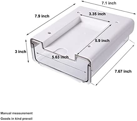 Under Desk Drawer Storage Organizer Slide Out, Hidden Self-Adhesive Office Supplies Accessories for Phone, Makeup, Pen, Calculator, Home, School, Bedroom, Kitchen, Dormitory, Dresser, Plastic Clear - Image 2