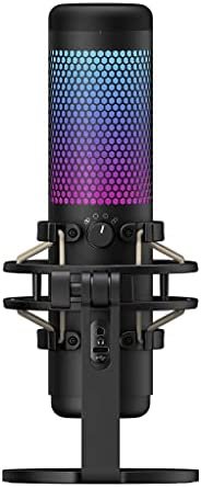 HyperX QuadCast S – RGB USB Condenser Microphone for PC, PS4, PS5 and Mac, Anti-Vibration Shock Mount, 4 Polar Patterns, Pop Filter, Gain Control, Gaming, Streaming, Podcasts, Twitch, YouTube, Discord - Image 3