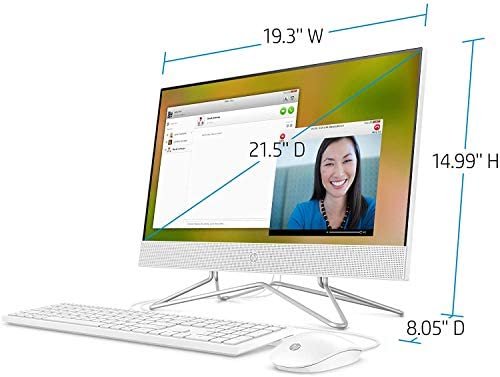 2022 Newest HP 22-inch FHD All-in-One Desktop Computer Dual-Core AMD Athlon Silver 3050U 8GB DDR4 RAM NVMe M.2 256GB SSD DVD WiFi AC BT RJ45 Webcam Windows 11 Home White w/RE USB3.0 Flash Drive - Image 5