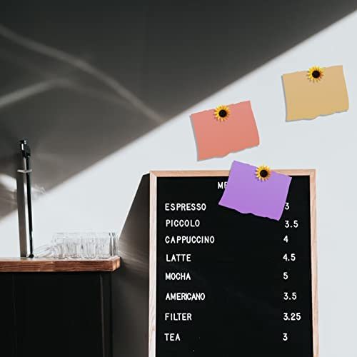 40Pcs Sunflower Push Pins Sunflower Thumb Tacks Decorative Flower Cork Board Tacks for Bulletin Board, Photos Wall Maps and Other Offices Schools Supplies and Accessories, Resin - Image 4