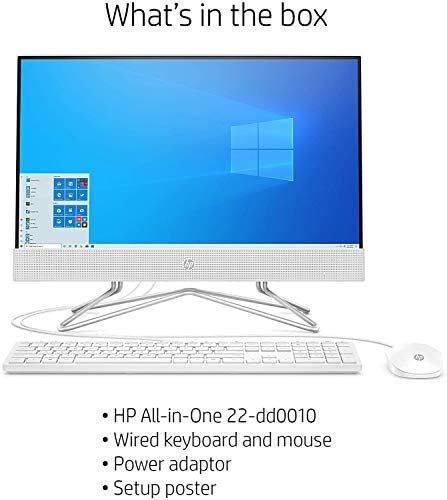 2022 Newest HP 22-inch FHD All-in-One Desktop Computer Dual-Core AMD Athlon Silver 3050U 8GB DDR4 RAM NVMe M.2 256GB SSD DVD WiFi AC BT RJ45 Webcam Windows 11 Home White w/RE USB3.0 Flash Drive - Image 7