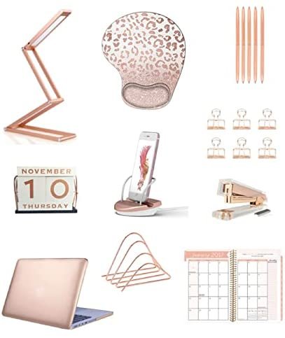 Mouse Pad with Wrist Support, Ergonomic Mousepad Non-Slip Base for Office Supplies Cute Desk Décor Accessories, Small Mouse Pads for Women Men Girls Rose Gold Leopard Cheetah - Image 7