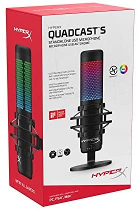 HyperX QuadCast S – RGB USB Condenser Microphone for PC, PS4, PS5 and Mac, Anti-Vibration Shock Mount, 4 Polar Patterns, Pop Filter, Gain Control, Gaming, Streaming, Podcasts, Twitch, YouTube, Discord - Image 10