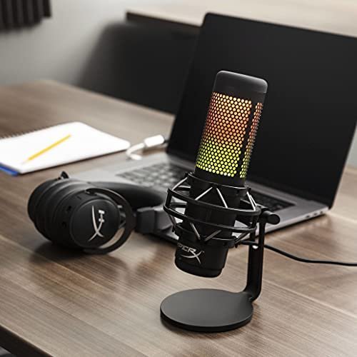 HyperX QuadCast S – RGB USB Condenser Microphone for PC, PS4, PS5 and Mac, Anti-Vibration Shock Mount, 4 Polar Patterns, Pop Filter, Gain Control, Gaming, Streaming, Podcasts, Twitch, YouTube, Discord - Image 9