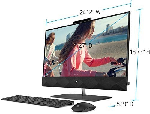 HP Pavilion 27 Touch Desktop 1TB SSD (Intel 10th gen Processor with Six cores and Turbo Boost to 4.30GHz, 16 GB RAM, 1 TB SSD, 27-inch FullHD Touch, Win 10) PC Computer All-in-One Black - Image 5