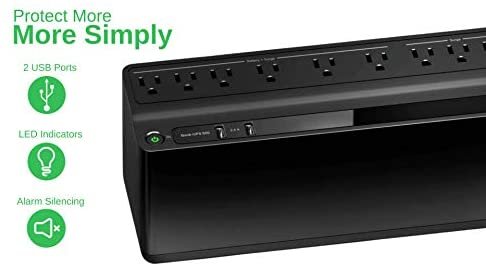 APC UPS Battery Backup and Surge Protector, 850VA Backup Battery Power Supply, BE850G2 Back-UPS with (2) USB Charger Ports - Image 6