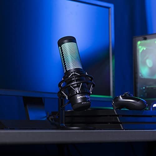 HyperX QuadCast S – RGB USB Condenser Microphone for PC, PS4, PS5 and Mac, Anti-Vibration Shock Mount, 4 Polar Patterns, Pop Filter, Gain Control, Gaming, Streaming, Podcasts, Twitch, YouTube, Discord - Image 8