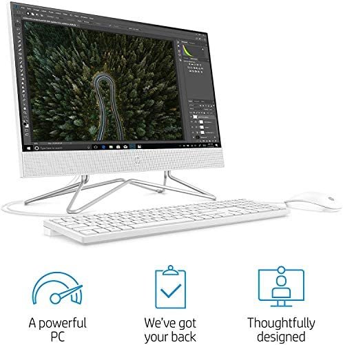 2022 Newest HP 22-inch FHD All-in-One Desktop Computer Dual-Core AMD Athlon Silver 3050U 8GB DDR4 RAM NVMe M.2 256GB SSD DVD WiFi AC BT RJ45 Webcam Windows 11 Home White w/RE USB3.0 Flash Drive - Image 2