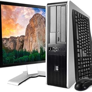 HP Elite 7800 Desktop PC Package, Intel Core 2 Duo Processor, 8GB RAM, 250GB Hard Drive, DVD, Wi-Fi, Windows 10, 17in LCD Monitor (Renewed)