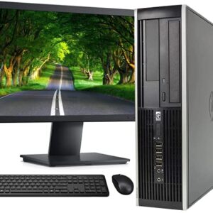 HP Elite SFF Desktop Computer PC, Intel Core i7 3.4GHZ Processor, 16GB Ram, 512GB M.2 SSD, WiFi & Bluetooth, Wireless Keyboard and Mouse, 22 Inch FHD LED Monitor, Windows 10 (Renewed)