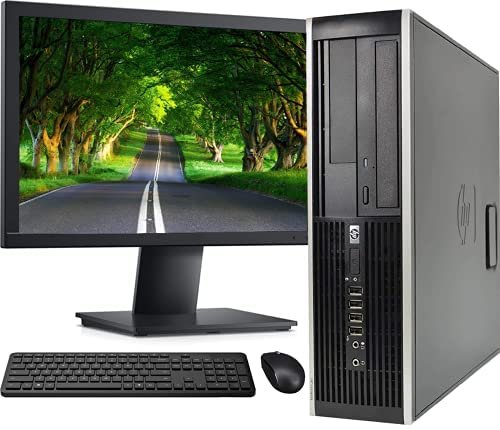 HP Elite SFF Desktop Computer PC, Intel Core i7 3.4GHZ Processor, 16GB Ram, 512GB M.2 SSD, WiFi & Bluetooth, Wireless Keyboard and Mouse, 22 Inch FHD LED Monitor, Windows 10 (Renewed)