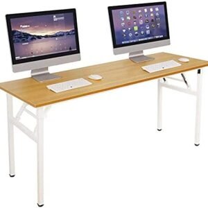Need Computer Desk Office Desk 62 inches Folding Table with BIFMA Certification Conference Table Workstation,Teak White Need Computer Desk Office Desk 62 inches Folding Table with BIFMA Certification Conference Table Workstation,Teak White