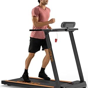 UREVO Treadmills for Home, Max 3.0 HP Folding Treadmills for Running and Walking Jogging Exercise with 12 Preset Programs, Tracking Pulse, Calories - 2021 Updated Version