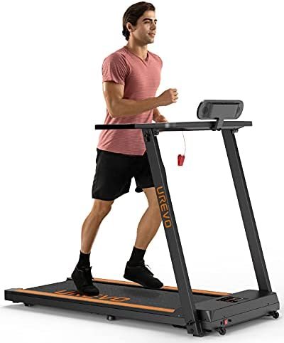 UREVO Treadmills for Home, Max 3.0 HP Folding Treadmills for Running and Walking Jogging Exercise with 12 Preset Programs, Tracking Pulse, Calories - 2021 Updated Version