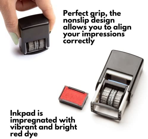 Self Inking Rubber Stamp, Phrase with Date, Refillable Office Supply Business Stamps (Completed) - Image 6