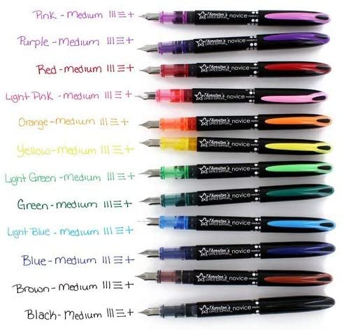 Thornton's Office Supplies Disposable Fountain Pens, Medium Point, Assorted Colors, Pack Of 12 (TOS-DFPAST12M) - Image 3