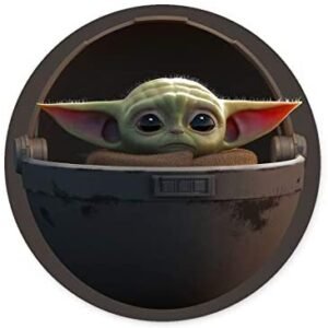 Baby Yoda Mouse Pad, Non-Slip Rubber Gaming Mouse Pad, Office Round Mouse Pad