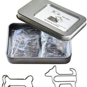 Dog and Dog Bone Shaped Paper Clips, Silver Bookmarks Cute Office Supplies for Women Men Coworkers, Office Gift for Dog Lovers, 30 Counts (1 Tin Pack) Dog and Dog Bone Shaped Paper Clips, Silver Bookmarks Cute Office Supplies for Women Men Coworkers, Office Gift for Dog Lovers, 30 Counts (1 Tin Pack)