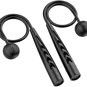 FlourTiao Cordless Jump Rope for Fitness Ropeless Skipping Rope with Ergonomic Grip Handle and Cordless Ball for Indoor and Outdoor Exercise Workout Cardio Fitness, Women, Men, Kids, Lightweight