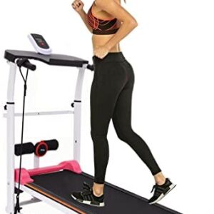 Manual Treadmill with LCD Display Portable Treadmill for Home Gym Shock-Absorbing Walking Running, Workout Folding Treadmills for Small Spaces Exercise Equipment 【Non-Electric Treadmill】