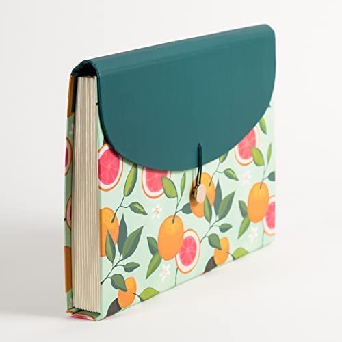 U Brands 13-Pocket Expanding File Folder, Office Supplies, Citrus Squeeze, Brass Hardware, FSC Certified - Image 3