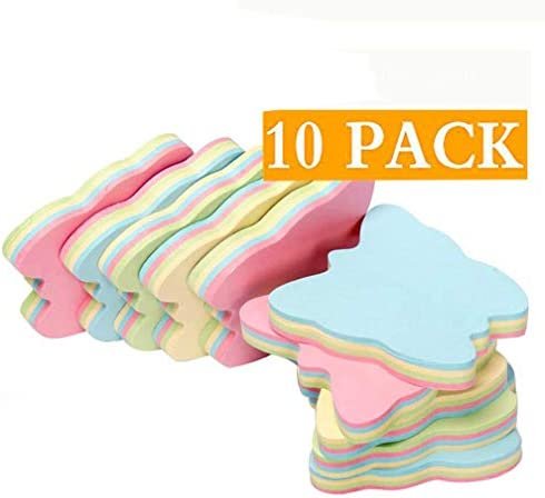 ZCHING Sticky Notes Self-Sticky Notes,100 Sheets/Pad, 10Pads/Pack in Box,Easy to Post for School, Business, Family,Great Office Supplies (Butterfly Shape) - Image 2