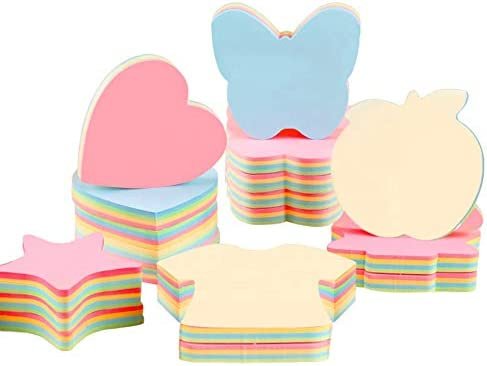 ZCHING Sticky Notes Self-Sticky Notes,100 Sheets/Pad, 10Pads/Pack in Box,Easy to Post for School, Business, Family,Great Office Supplies (Butterfly Shape) - Image 5