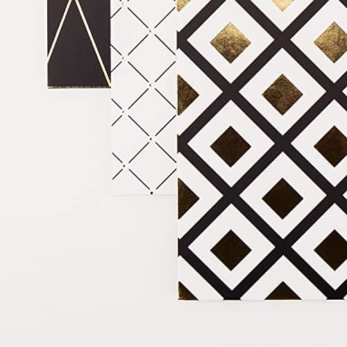 U Brands Classic File Folders Set, Office Supplies, Black, Gold and White, FSC Certified, 6 Count - Image 5