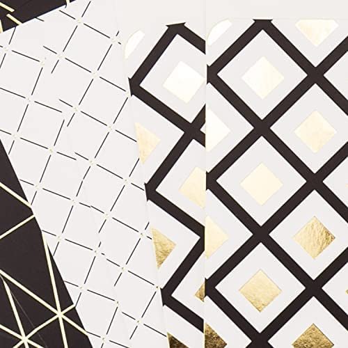 U Brands Classic File Folders Set, Office Supplies, Black, Gold and White, FSC Certified, 6 Count - Image 2