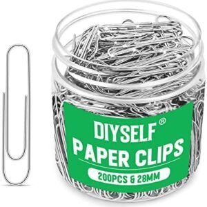 DIYSELF 200 Pcs Paper Clips, 1.1 Inch Metal Paperclips, Small Paper Clips for Organizing Document, Durable Paper Clip, Paperclip for Office School Supplies DIYSELF 200 Pcs Paper Clips, 1.1 Inch Metal Paperclips, Small Paper Clips for Organizing Document, Durable Paper Clip, Paperclip for Office School Supplies