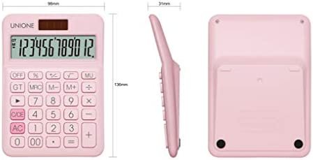 UNIONE Pink Calculator with a Bright LCD, Dual Power Handheld Desktop. Business, Office, High School - Image 3