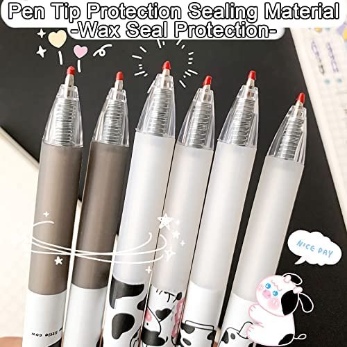 Cute Pens Kawaii 0.5mm Black Ink Gel Pens Fine Point Smooth Writing Ballpoint for Office School Supplies Nice Fun Gifts for Kids Girls Women Pens for Journaling,Pack of 6pcs (Little Milky Cow) - Image 4
