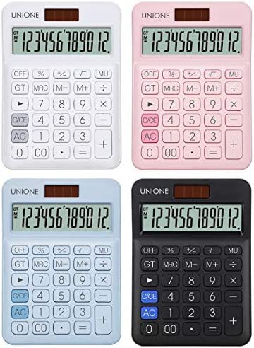 UNIONE Pink Calculator with a Bright LCD, Dual Power Handheld Desktop. Business, Office, High School - Image 5