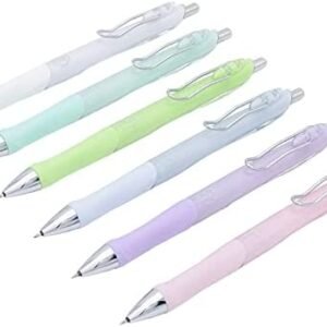 CONLK Gel Pens 0.5 fine point,Black Ink Pen Aesthetic for Office School Supplies,Retractable Gel Ink Rollerball Pens with Comfort Grip, Count 6