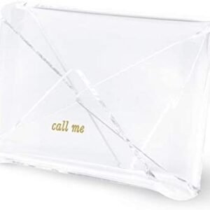 Kate Spade New York Business Card Holder for Women, Stylish Clear Acrylic Business Card Organizer for Desktop, Call Me Kate Spade New York Business Card Holder for Women, Stylish Clear Acrylic Business Card Organizer for Desktop, Call Me