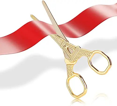 1112 Pieces Desk Accessory, Include Clear Desktop Stapler with 1000 Staples, Staple Remover, Ruler, Scissor, 100 Paper Clips, 2 Diamond Pens and 6 Binder Clips for School Office Supplies (Gold) - Image 3