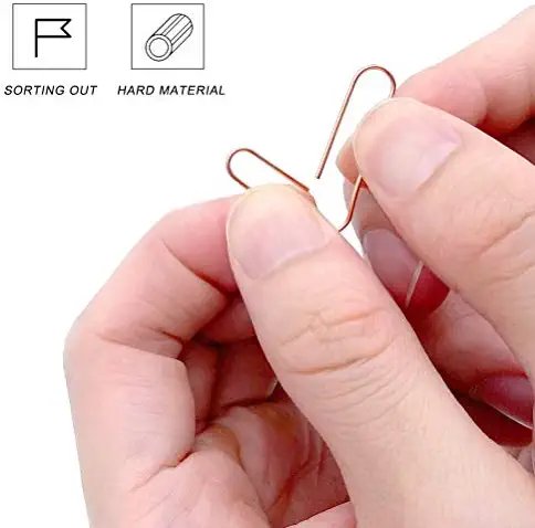 200 Pcs Rose Gold Paper Clips, 1.1" (28mm) Smooth Finish Steel Wire Paperclips Medium Size Paper Clips for Organizing School Home Office Supplies - Image 3
