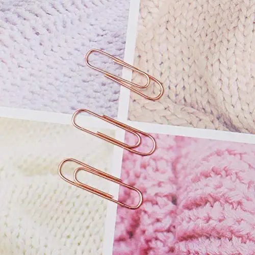 200 Pcs Rose Gold Paper Clips, 1.1" (28mm) Smooth Finish Steel Wire Paperclips Medium Size Paper Clips for Organizing School Home Office Supplies - Image 6