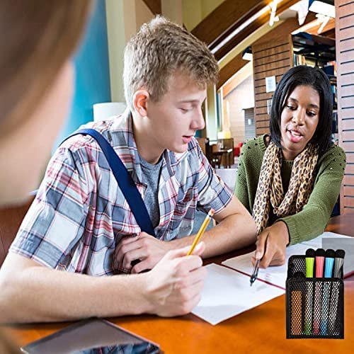 Vetoo 2 Pack Magnetic Pencil Holder, Magnetic Marker Holder, Mesh Storage Basket Organizer with Extra Strong Magnet, Mesh Pen Holder for Refrigerator, Whiteboard, Locker Accessories, Office Supplies - Image 6