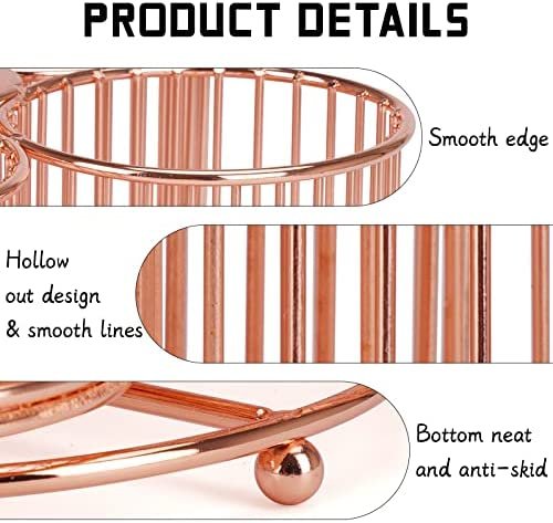 Rose Gold Pencil Holder Rotating,360-Degree Rotating Multi-Functional Pen Holder with 4 Sections Large Marker Holder Storage Caddy for Home, Office, Classroom & Art Studio - Image 3