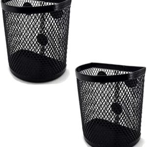 Vetoo 2 Pack Magnetic Pencil Holder, Magnetic Marker Holder, Mesh Storage Basket Organizer with Extra Strong Magnet, Mesh Pen Holder for Refrigerator, Whiteboard, Locker Accessories, Office Supplies