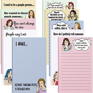 10 Packs Funny Memo Notepads Funny Novelty Humor Note Pads Office Coworker Gifts for Women Affirmation Kraft Yoga Funny Animal Notepads Personalized Office Supplies for Coworkers (Funny Style)