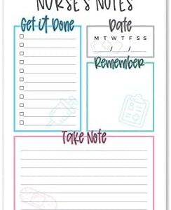 Tiny Expressions - Nurse Appreciation Notepads | Nursing Gifts & Office Supplies | 50 Tear Away Sheets on Premium Paper Made in the USA | Cute Medical Agenda Set