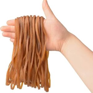 ZZJMCH 50 Pcs Large Rubber Bands Heavy Duty, Heavy Duty Trash Can Band, Strong Elastic Bands for School Home Office Supplies, Garbage Cans, File Folders, (8 x 0.16 Inch)